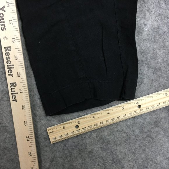 Babaton Pants XXS Linen Black Straight Crop Mid Rise Casual Drawcord Artizia - Picture 8 of 14